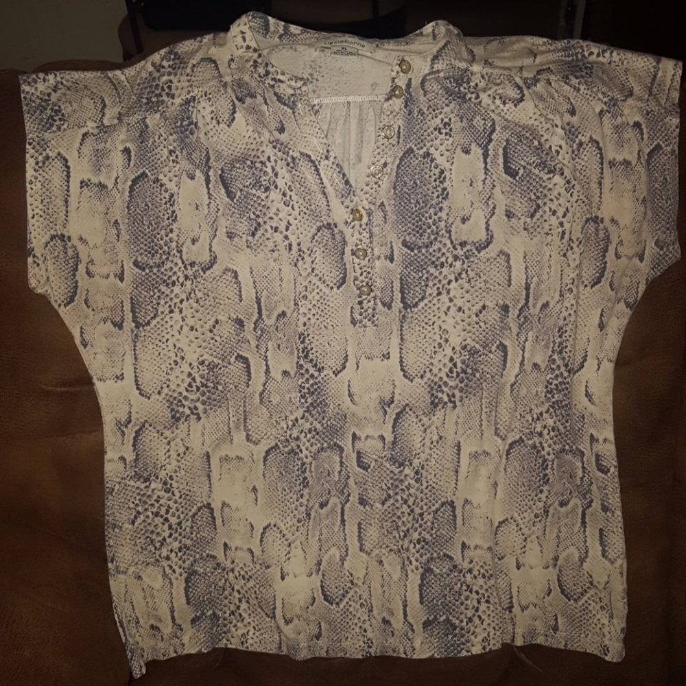 Liz Claiborne snake skin top